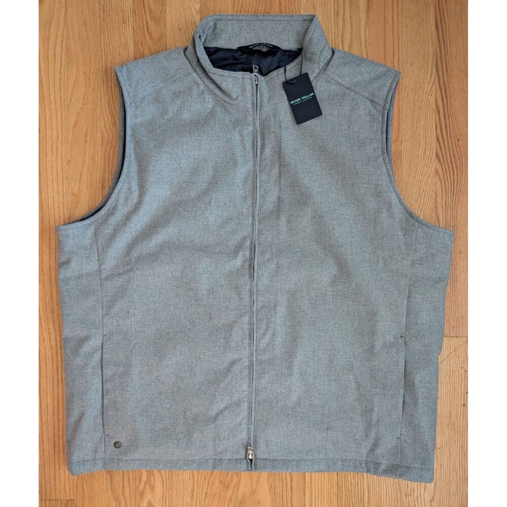 Peter Millar Crown Crafted Cambridge Wool Vest 2XL XXL Oslo Grey Navy $295 NWT